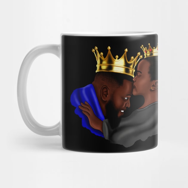 African Dad and Daughter, Fathers Day Gift. King and Princess by dukito